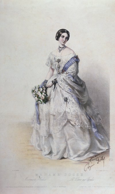 Retrato da Madame Eugenie Doche no papel de Marguerite Gautier, &39;La Dame aux Camelias&39; de Richard Buckner